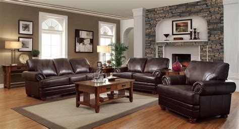 design ideas living room brown leather couch | Leather living room furniture, Leather couches ...