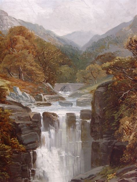 Antiques Atlas - 19th Landscape Waterfall Oil Painting David Motley as153a829 / 0689