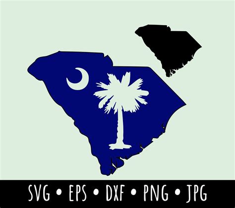 South Carolina Flag Logo Art SC State Vector Designs SVG Cut | Etsy