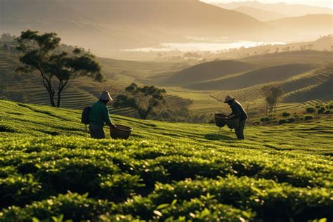 Tea agriculture harvesting landscape. AI | Free Photo - rawpixel