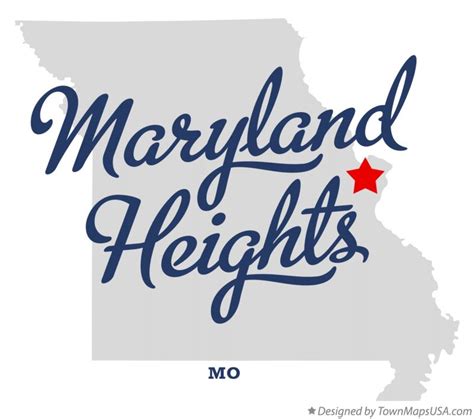 Map of Maryland Heights, MO, Missouri