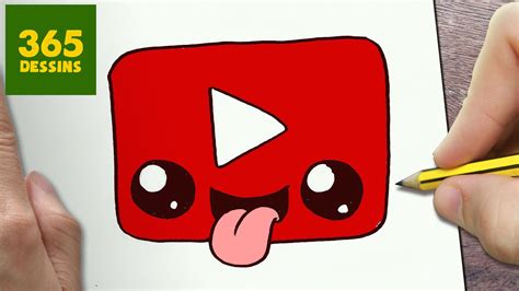 How To Draw Logo Youtube Kawaii Step By Step Easy Kaw - vrogue.co