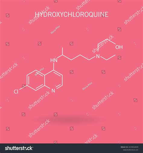 Molecular structure of Hydroxychloroquine.Vector - Royalty Free Stock Vector 2174552079 - Avopix.com