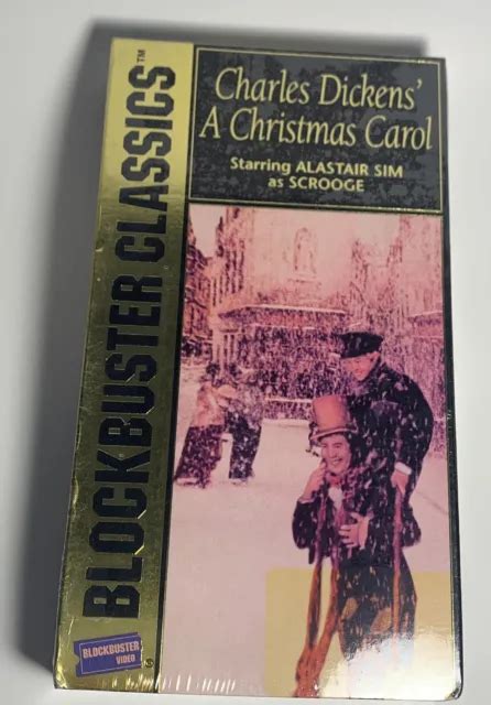 VINTAGE CHARLES DICKENS A Christmas Carol Alastair Sim as Scrooge VHS ...