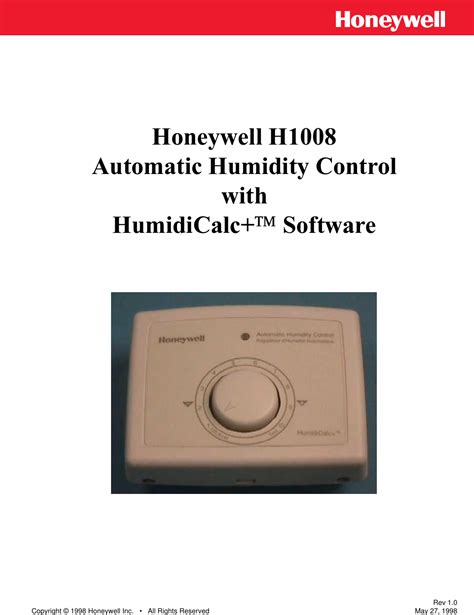 Honeywell Dehumidifier H1008 Users Manual 63 7048 H1008. Automatic ...