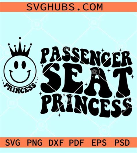 Passenger Seat Princess Svg, Vacay Quote Svg, princess png, Trip Svg