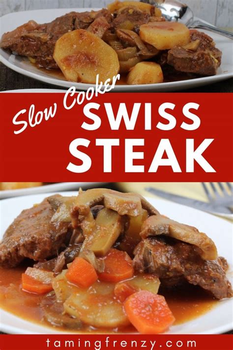 Slow Cooker Swiss Steak - Taming Frenzy