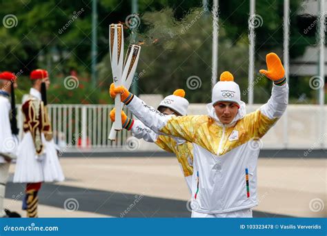 Ceremony of the Olympic Flame for Winter Olympics Editorial Stock Photo ...