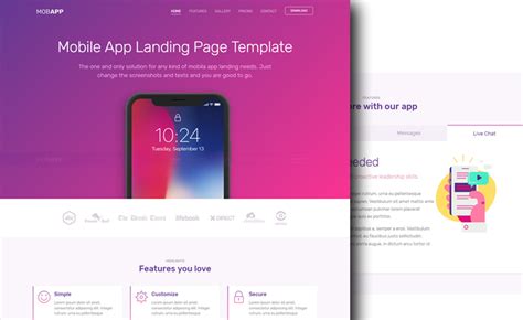 MobApp - Free HTML5 Bootstrap 4 App Landing Page Template