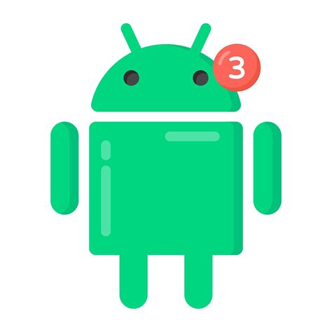 Android alert in flat style icon, editable vector 5971111 Vector Art at ...