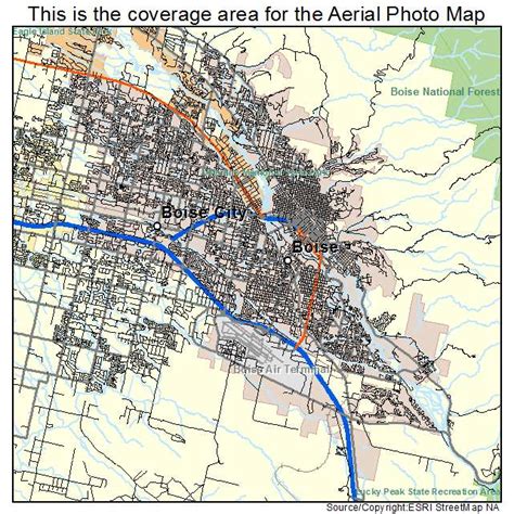 Aerial Photography Map of Boise City, ID Idaho