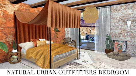 NATURAL URBAN OUTFITTERS BEDROOM | SIMS 4 SPEED BUILD | CC LINKS - YouTube