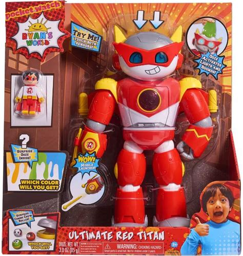 Ryans World Ultimate Red Titan Deluxe Figure Pocket Watch - ToyWiz