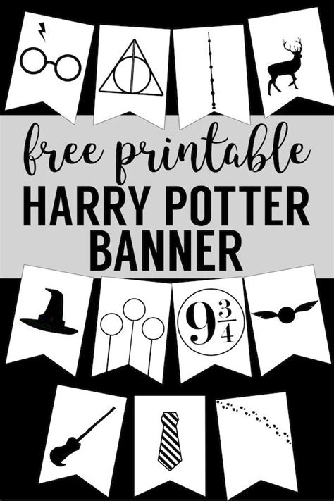 Harry Potter Banner Free Printable Decor - Paper Trail Design | Harry potter banner, Harry ...