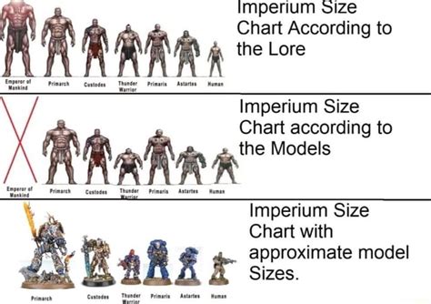 Imperium size Custodes Chart According to the Lore Imperium Size Chart according to the Models ...