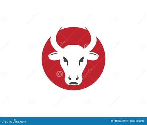 Red Bull Head Logo Design Template Stock Vector - Illustration of strong, bull: 118203160