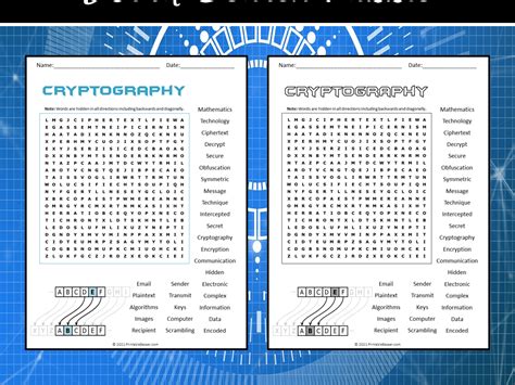 Cryptography Word Search Puzzle | Teaching Resources