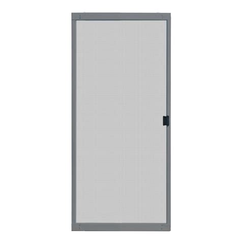 Unique Home Designs 36 in. x 80 in. Standard Grey Metal Sliding Patio ...