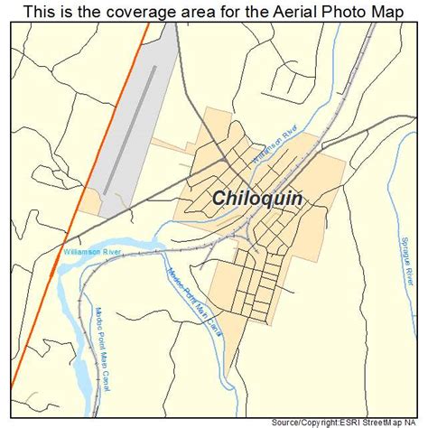 Aerial Photography Map of Chiloquin, OR Oregon