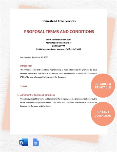 Online Shop Terms And Conditions Template in Word - Download | Template.net