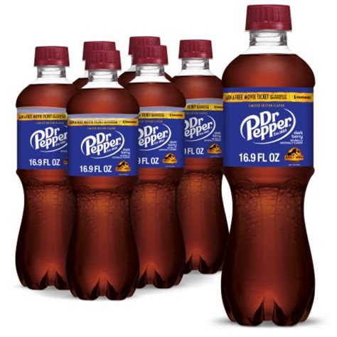 Dr Pepper Zero Sugar Dark Berry Soda Bottles, 6 bottles / 16.9 fl oz - Kroger