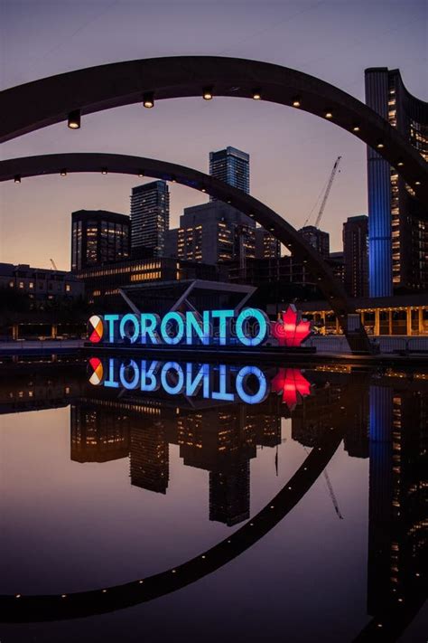 The City of Toronto by Night Stock Image - Image of streets, canada ...