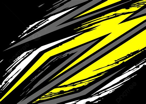 Racing Stripes With Black White Grey Yellow And Red Background Free Vector, Abstract, Jersey ...