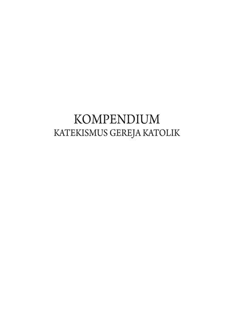 Compendium katekismus gereja katolik | PDF