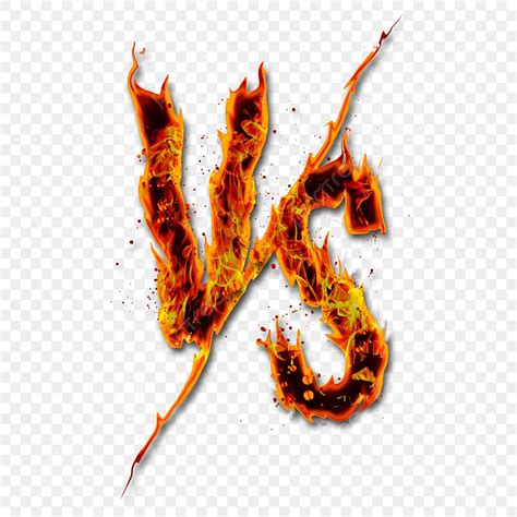 Fire Vs PNG Picture, Vs Fire Style, Vs, Versus, Battle PNG Image For ...