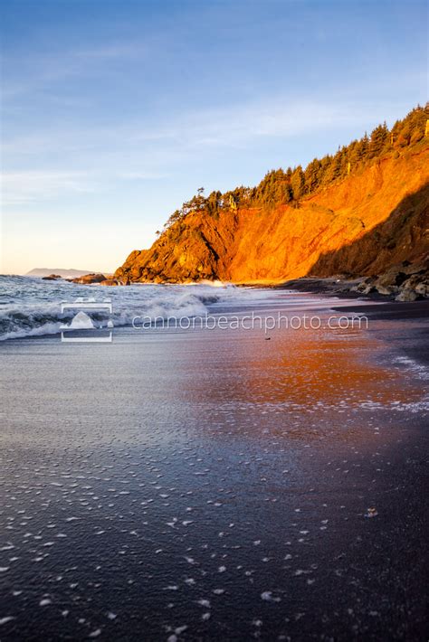 Black Sands Beach at Sunset - Cannon Beach Photo