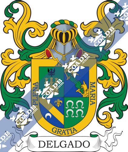 Delgado Family Crest, Coat of Arms and Name History