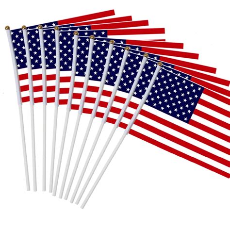 Aliexpress.com : Buy 10pcs American Stick Flag USA 14*21 cm Hand Held ...