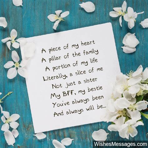 Birthday Poems for Sisters – WishesMessages.com