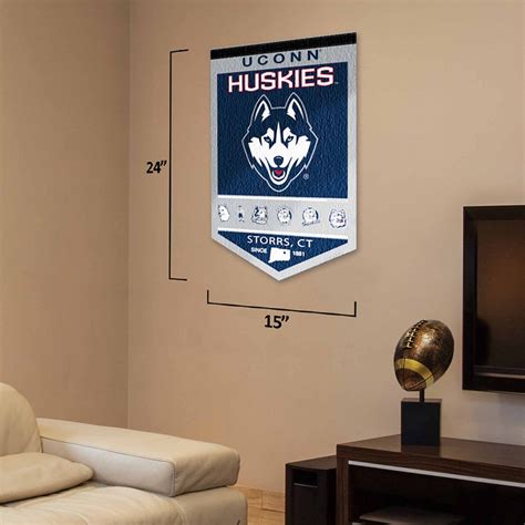 Connecticut Huskies Heritage Logo History Banner - State Street Products