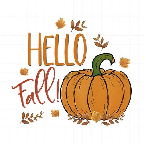 HELLO FALL Digital PNG Clipart Printable Fall Pumpkin | Etsy | Hello autumn, Fall clip art, Clip art