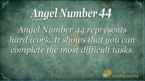 Angel Number 44 Meaning Signifies Hard Work - Find Out Why? - SunSigns.Org