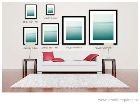 Large Wall Art Above Sofa - Sizes for Canvases and Framed Prints