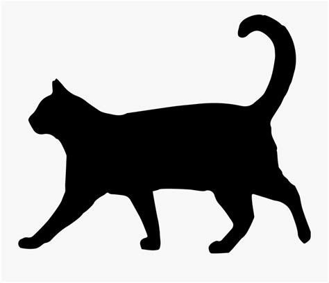 Black Cat Silhouette Clip Art 101 Clip Art - Black Cat Walking Silhouette , Free Transparent ...