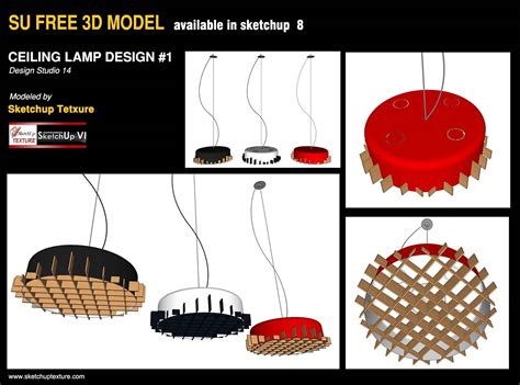 Great free sketchup 3d model ceiling lamp design - tutorial sketchup