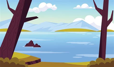 Trendy Lake Background 20422522 Vector Art at Vecteezy