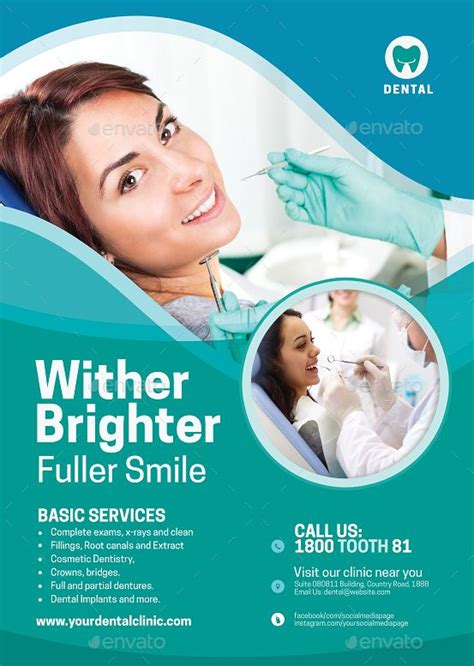 Dental Clinic Promotional Flyer Preview - GraphicRiver | Dental marketing, Dental clinic, Dental ...