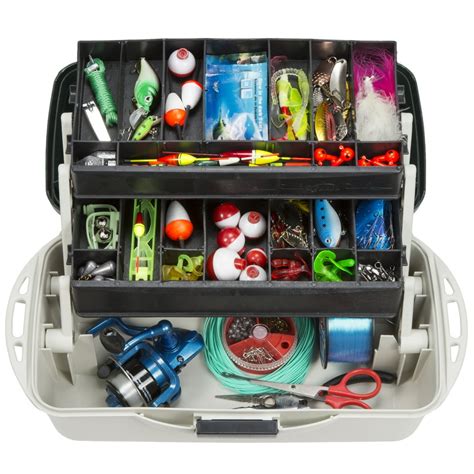 2-Tray Fishing Tackle Box Craft Tool Chest and Art Supply Organizer – 14 Inch by Wakeman ...