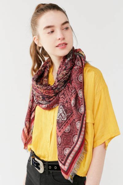 Jacquard Square Scarf | Urban Outfitters