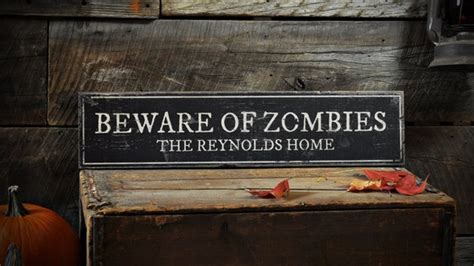 Beware of Zombies Sign Zombie Sign Zombie Wall Decor | Etsy