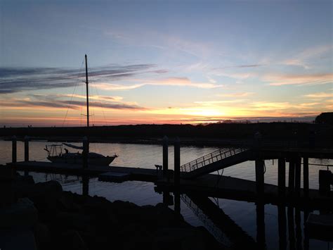 Santa Cruz Harbor, Sunset in January, Crow's Nest