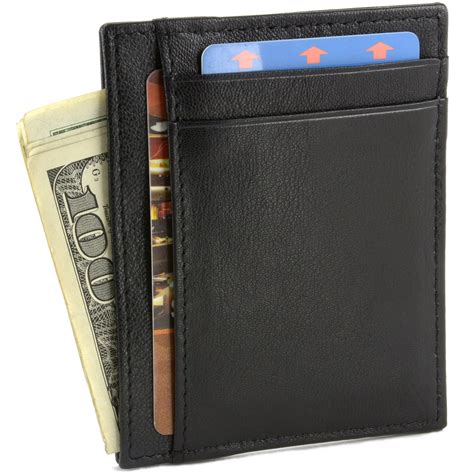 RFID Blocking Hammer Anvil Front Pocket Wallet Thin Slim Leather Multi Card Case | eBay