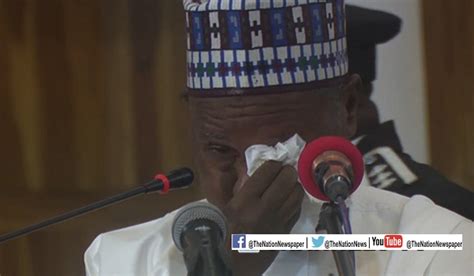 Masari in tears during budget presentation | The Nation Newspaper