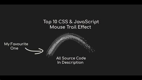 Top 10 CSS & JavaScript Mouse Trail Effects 2020 - YouTube