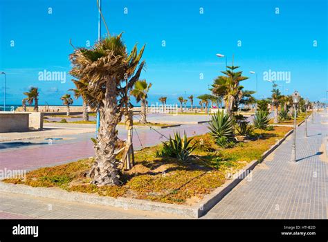 Beach promenade, Tarfaya, Laayoune-Sakia El Hamra region, soutwestern ...