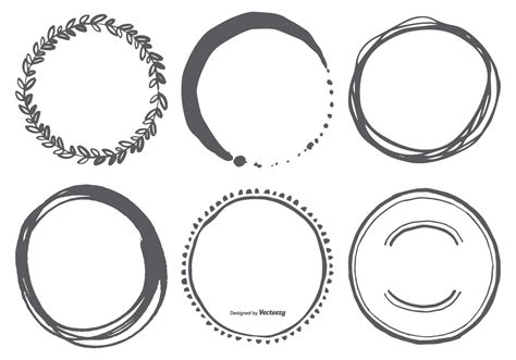 Hand Drawn Circle Vector Shapes 119908 Vector Art at Vecteezy